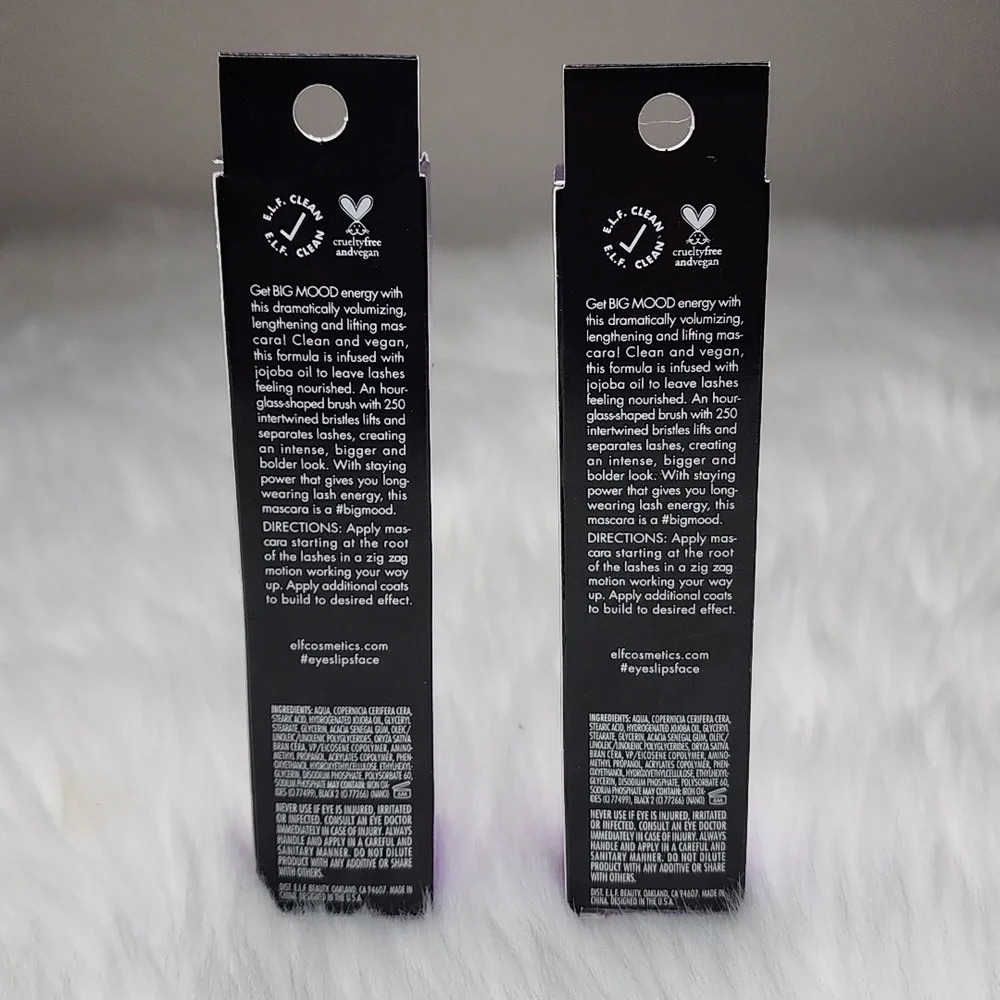 e.l.f Big Mood Mascara Mega Volume & Lifting Mascara Pitch Black 0.3 fl Oz